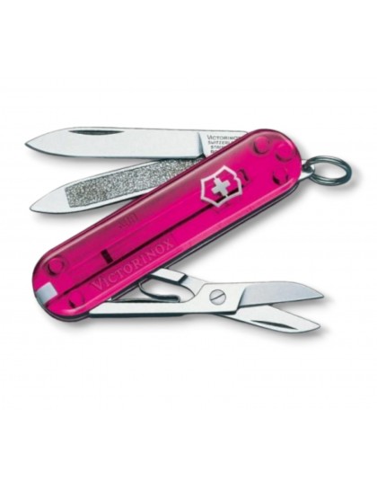 Victorinox -  Classic SD  Pink Trans Coltello Multiuso 58 mm