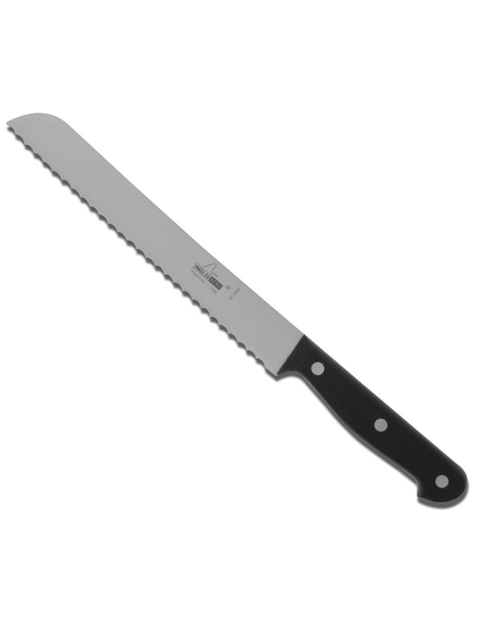 Ausonia Coltello Da Pane Forgiato 24 Cm – Linea Evolux – Lama In Acciaio Italiano, Manico In Resina Acetalica